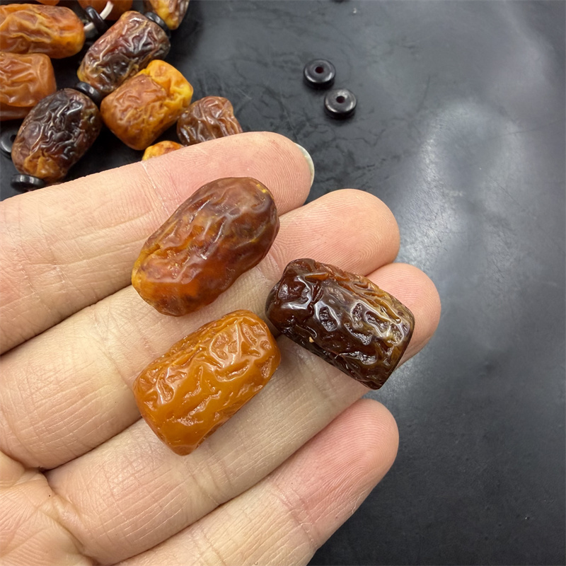 四海玉器 DIY饰品配件优化二代琥珀蜜蜡随形珠散珠 散批