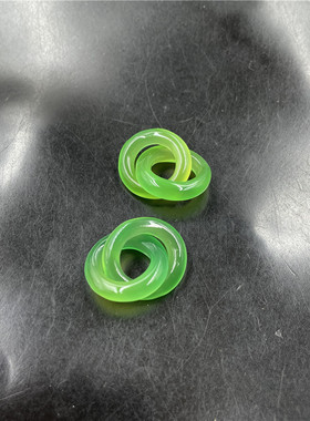 绿色玉髓玛瑙环环相扣