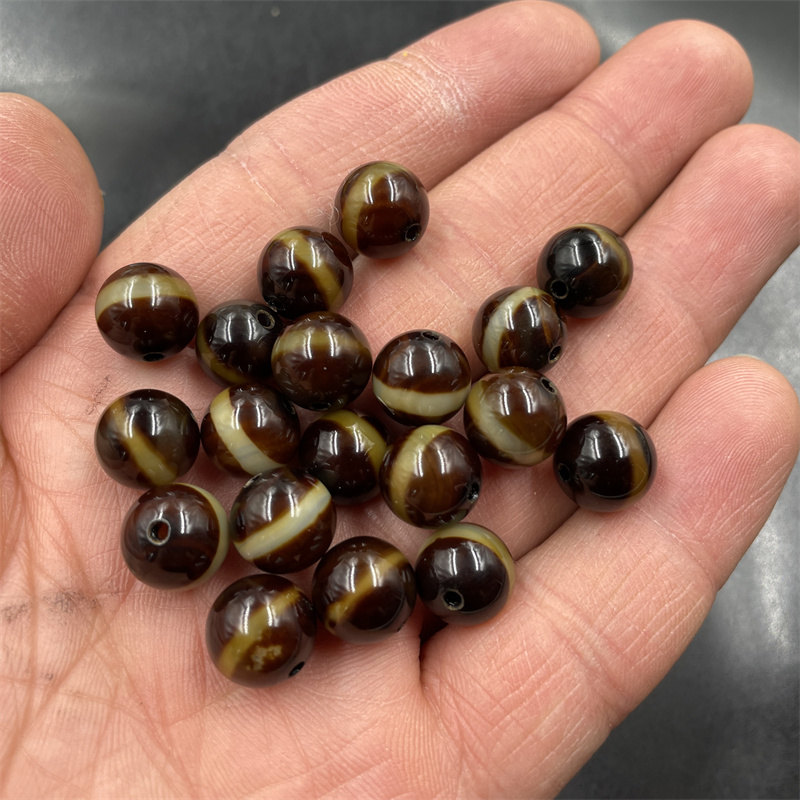 一线天珠玛瑙圆珠散珠