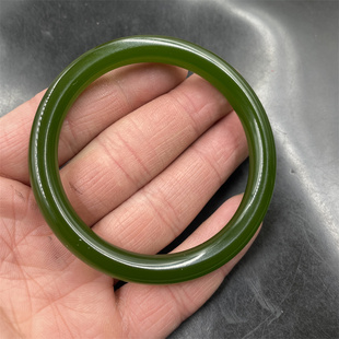 四海玉器 精美外蒙料仿碧玉圆条手镯 碧绿色玉手镯 仿玉镯子 特价