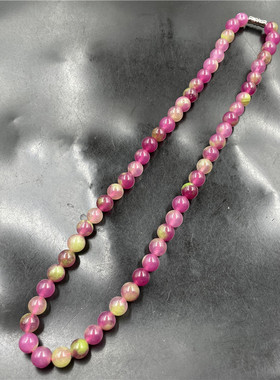 女款8毫米桃花玉项链锁骨链