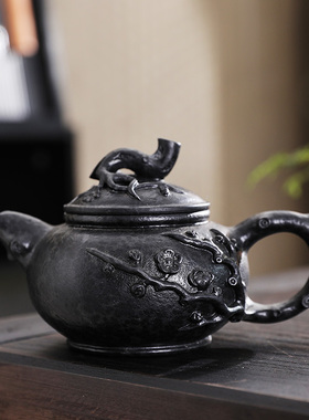 冰碛岩石壶中式复古纯手工家用西施泡茶壶单壶肌理耐高温功夫茶具