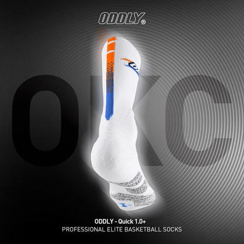 ODDLY 【雷霆队】Future1.0+岛国nano防滑纱篮球袜