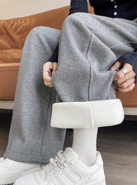 气质减龄显瘦保暖弯刀裤女秋冬新款加绒洋气百搭9分休闲裤小个子