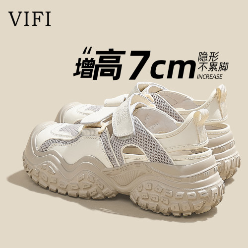 厚底增高7cm休闲凉鞋女