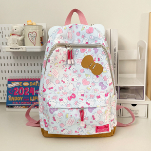 轻便甜美可爱猫耳朵hellokitty大容量蝴蝶结双肩包大脸猫kt书包