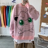 秋冬卡通情侣毛衣宽松韩版ins潮流个性男女套头针织衫T809-P75，男装针织衫/毛衣，星座1501