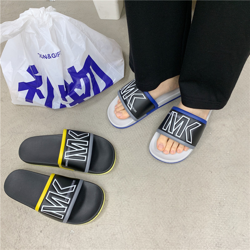 2021夏季新款魔术贴按摩底拖鞋男时尚百搭ins沙滩鞋外穿T，男鞋拖鞋，星座1501
