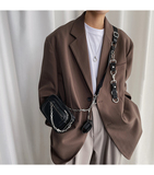 潮牌可脱卸链条斜挎包中性男女情侣韩街拍学生单肩包FK05-P40，鞋类箱包手腕包，星座1501