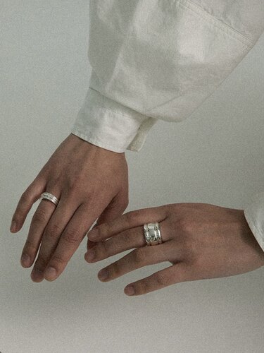 韩国coldframe纯银简约百搭戒指
