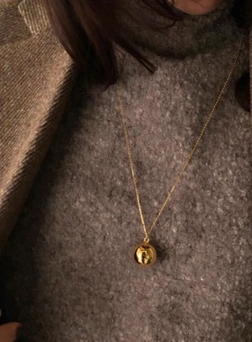 bornete小众金球毛衣链秋冬复古