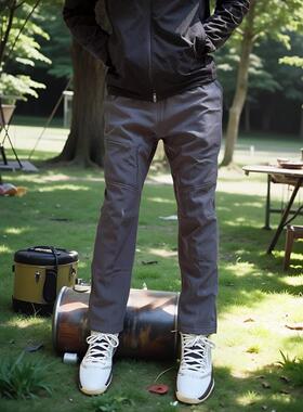 Gamma鸟家城市户外冲锋裤男秋冬季加绒直筒长裤登山露营休闲裤厚