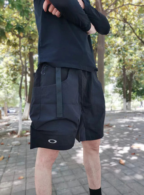 男士户外登山裤新款vibe风五分裤多口袋伞兵短裤夏季速干oakley裤