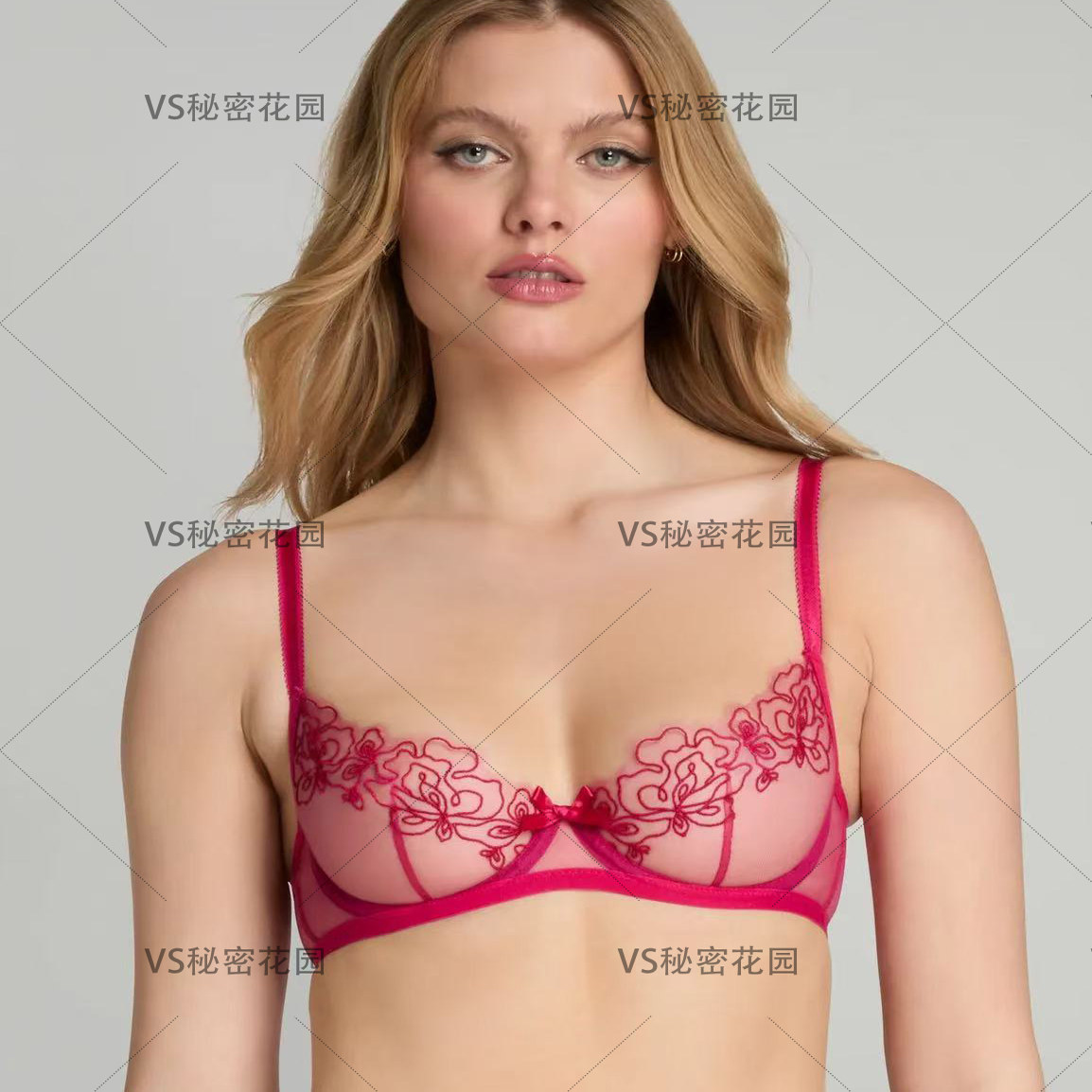 【英国】AgentProvocateur JUNI 花卉刺绣 玫粉 内衣 AP 正品