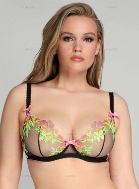 【英国】Agent Provocateur Callypso花卉刺绣文胸内裤正品不退换