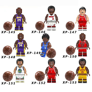 中国积木篮球明星NBA科比乔丹詹姆斯库里球星人仔拼装积木玩具男