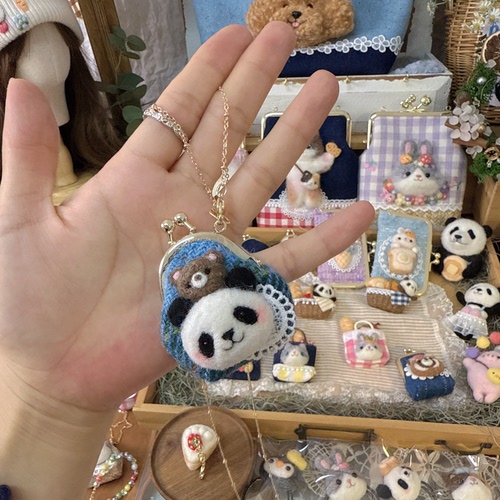 哈里斯毛呢挂件项链两用
