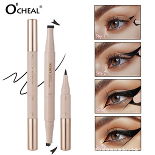 TK跨境OCHEAL三合一印章眼线笔一体式一印成型防水眼线液笔Temu