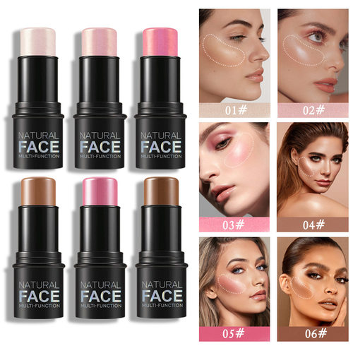 跨境外贸高光修容棒跨境轮廓阴影笔立体提亮卧蚕腮红膏