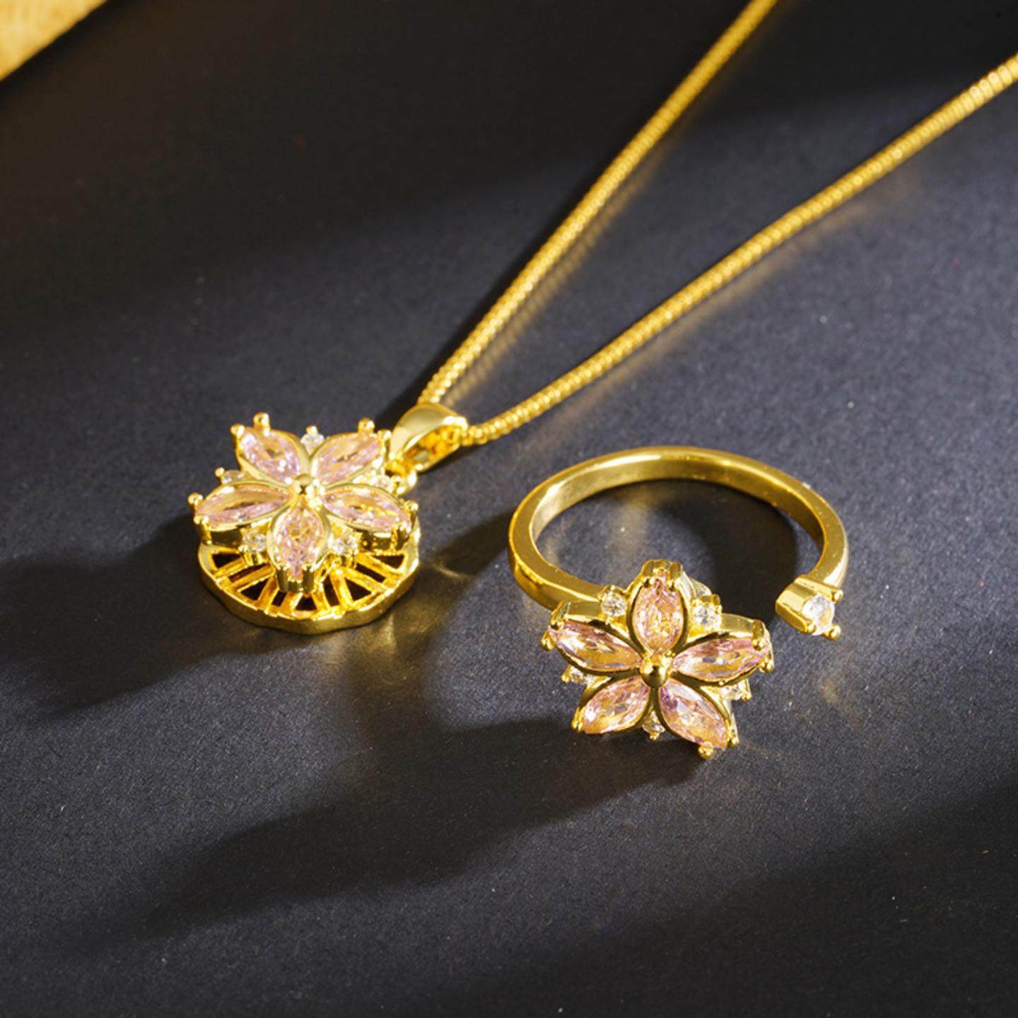 沙金简约五角花瓣项链流行饰品粉晶百搭轻奢开口戒指爆款,饰品/流行首饰/时尚饰品新,戒指/指环,淘宝优惠券,粉丝福利购,淘宝优惠卷