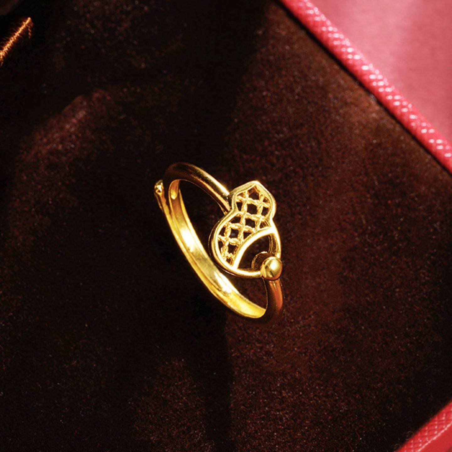 越南沙金镂空葫芦女士活口戒指轻奢中复古久不掉色货源,饰品/流行首饰/时尚饰品新,戒指/指环,淘宝优惠券,粉丝福利购,淘宝优惠卷