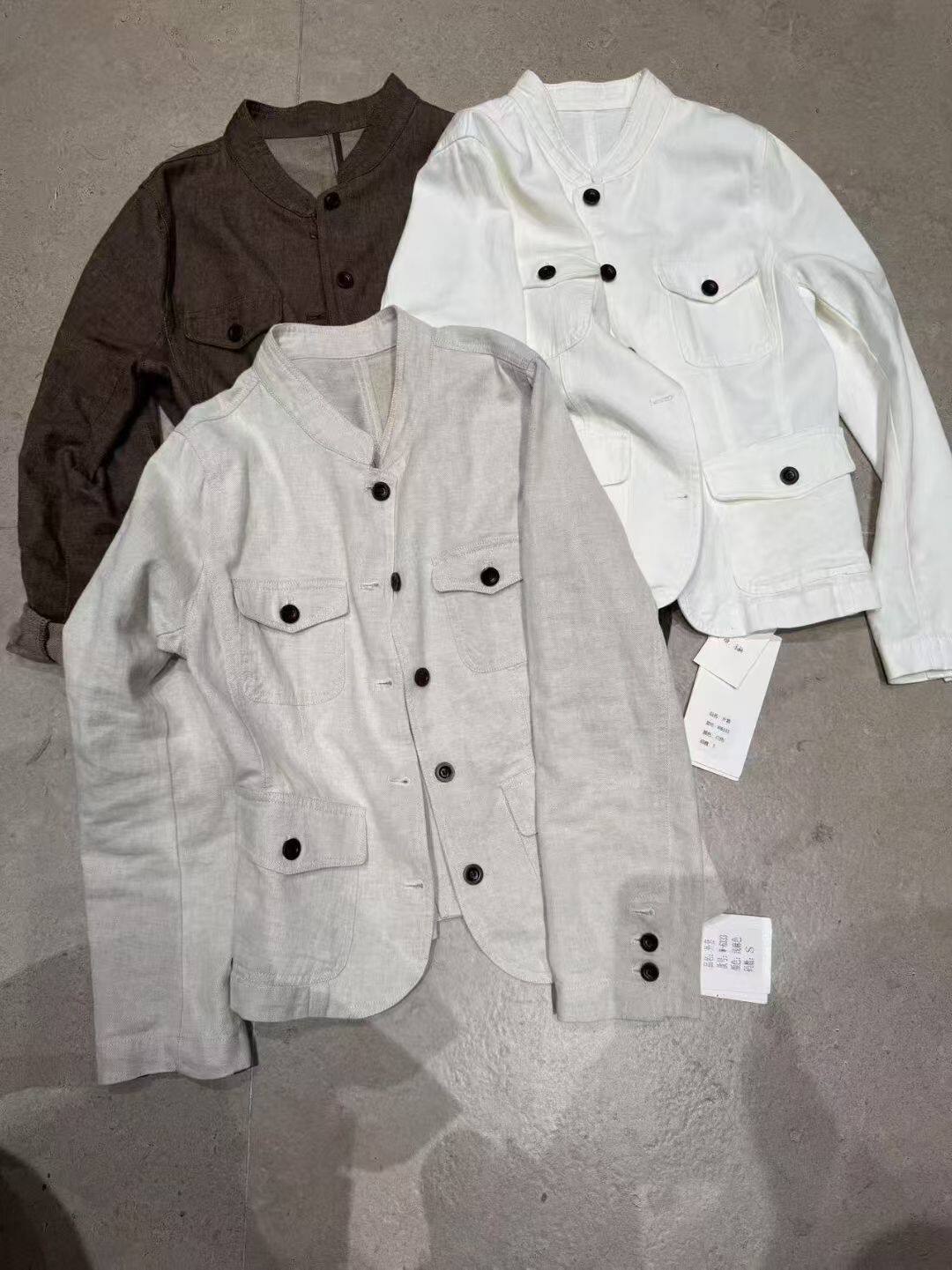 thewang老钱风口袋棉麻外套女2026年新款时尚单排扣百搭气质上衣