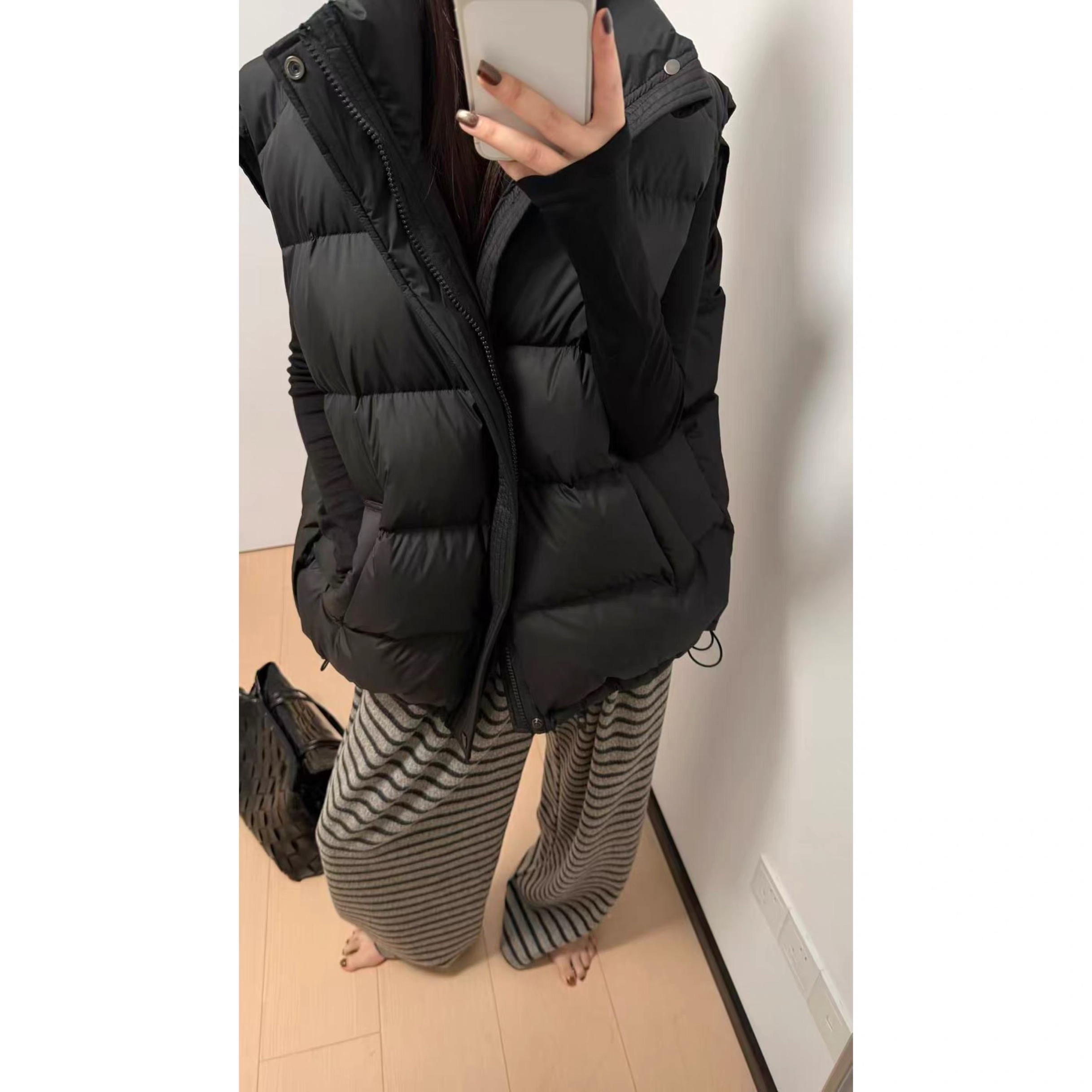 mdeng197摩登羽绒马甲女冬季新款立领保暖百搭90白鸭绒外套95608