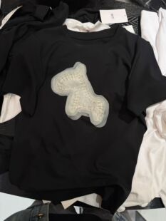 单品DANPIN 2026韩国重工钉珠小马图案洋气减龄短袖T恤春季上衣女