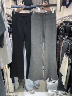 冬季 长裤 加绒微直筒裤 直筒糯米修身 8892 女宽松垂感微喇裤 acs正品