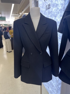 呢料沙漏西装 中长款 连衣裙小个子外套28230 冬气质修身 vn韦恩正品