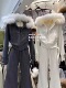 nice乃思儿冬毛领连帽卫衣加绒拉链外套套装 女 三件套装 时尚 休闲裤