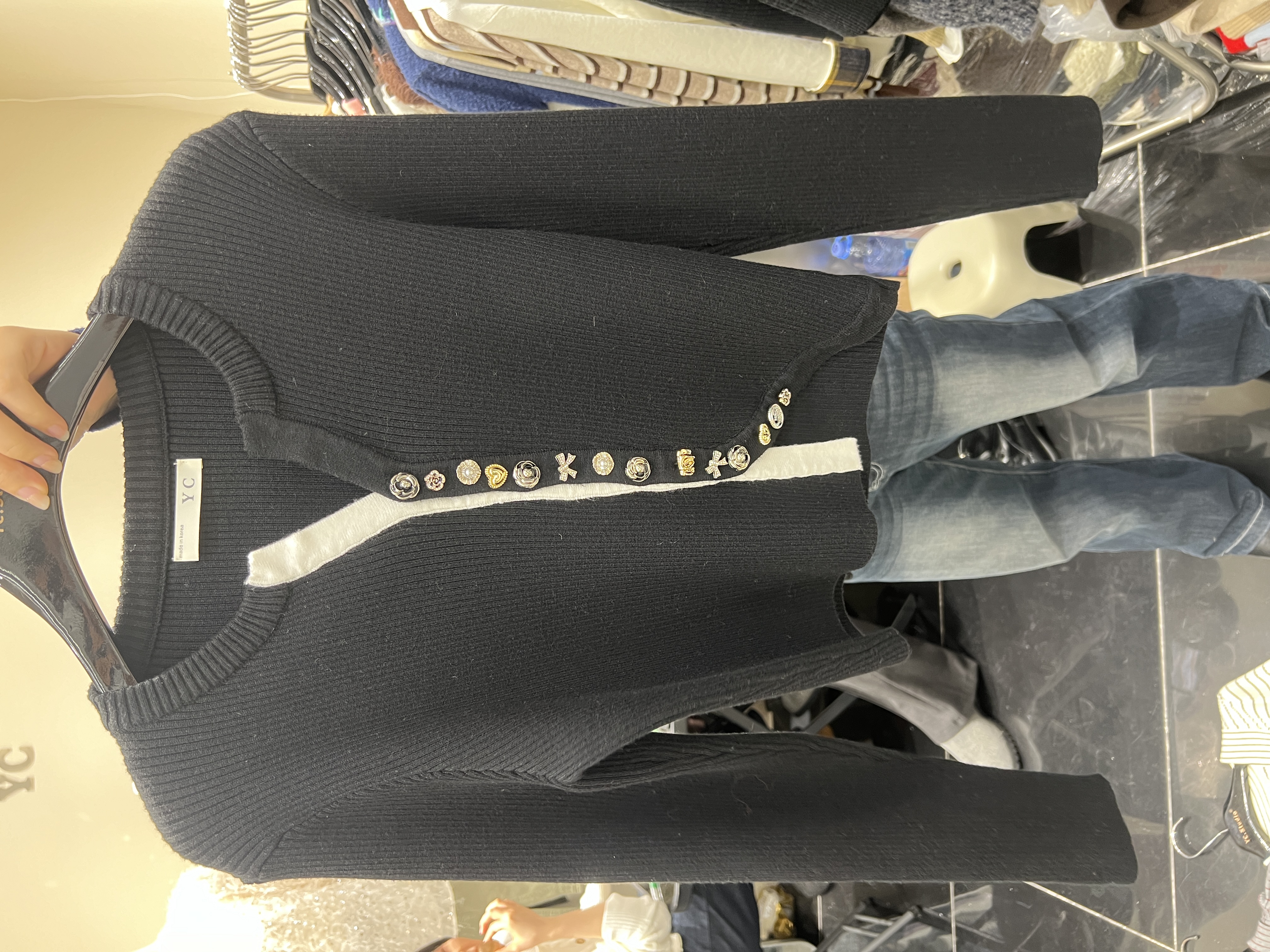 yc欧货2025秋冬新款韩版宽松显瘦圆领长袖针织衫时尚打底上衣毛衣