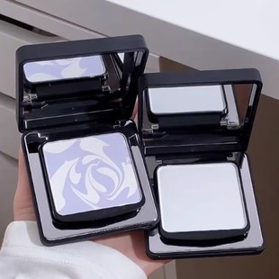 黑磁粉饼8g控油不脱妆防水定妆持久补妆干皮油皮遮瑕提亮柔焦