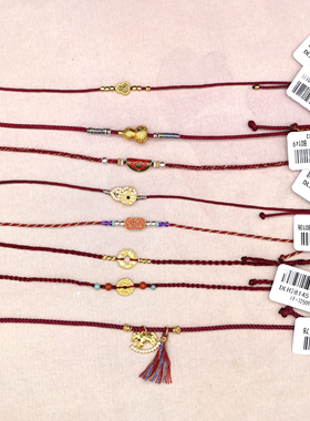 S925纯银手链女款本命年红绳手串送女友闺蜜生日礼物