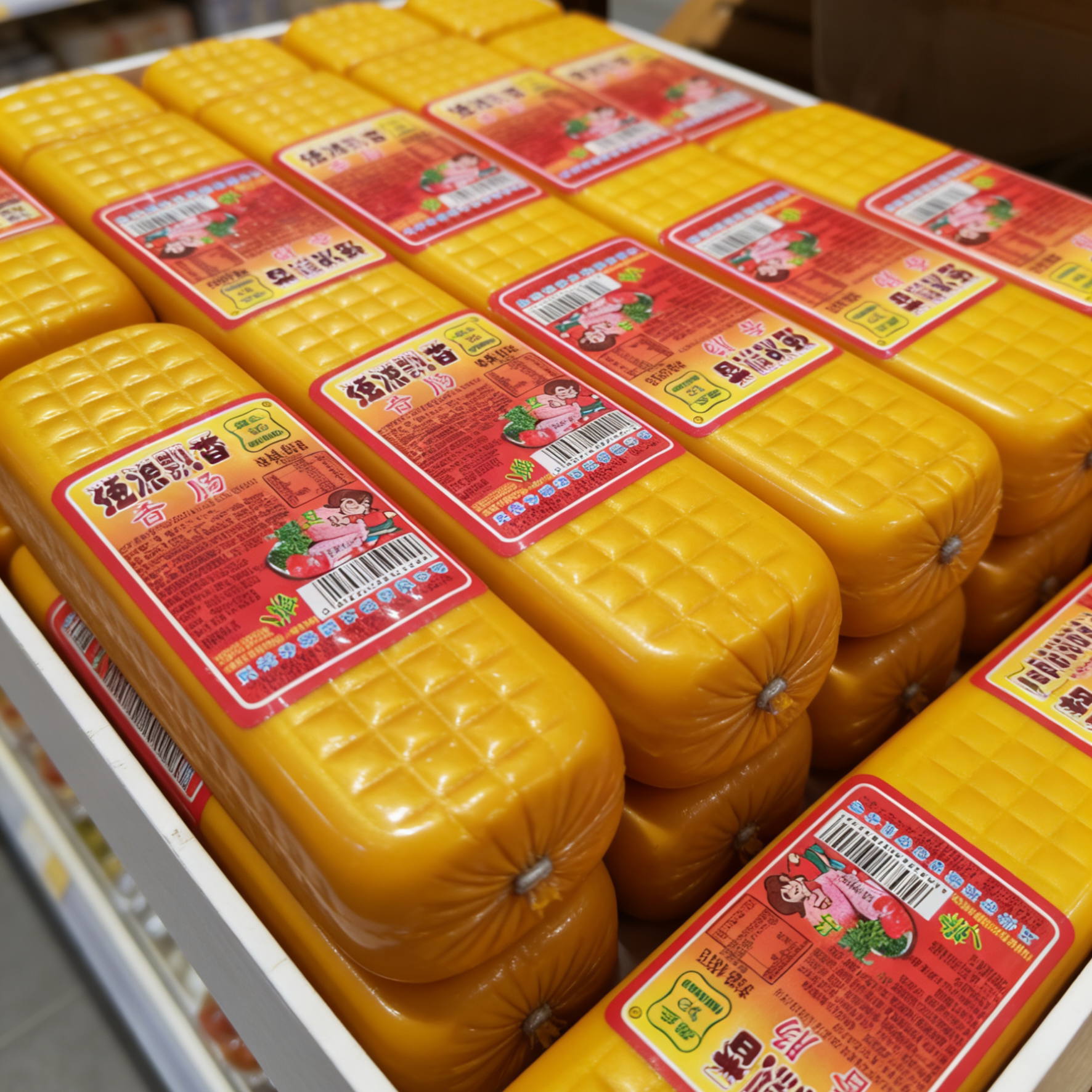 强源飘香火腿肠 485g 天津特产 方火腿三明治午餐肉下酒菜即食