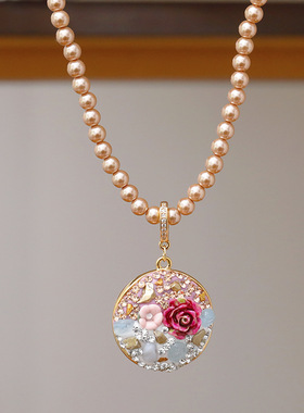 STINA新中式万能扣吊坠珍珠项链