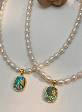 STINA天然淡水珍珠幻境玫瑰吊坠