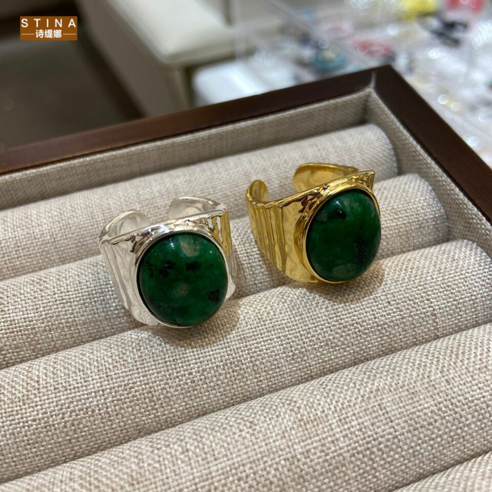 STINA欧美复古铜金开口可调节宽