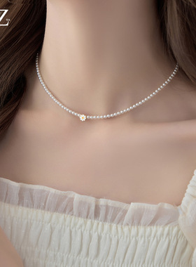 STINA小米粒极细珍珠项链小众设