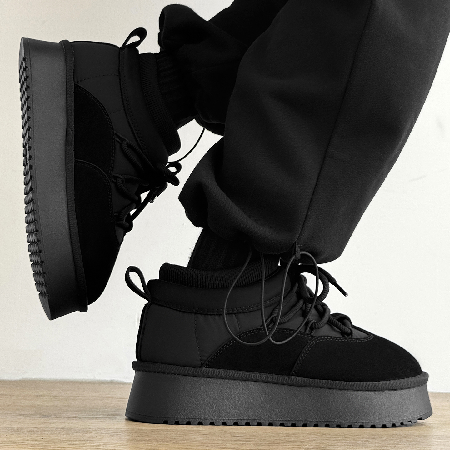 棉鞋男冬季2025新款加绒保暖雪地靴情侣厚底短筒面包鞋袜口马丁靴