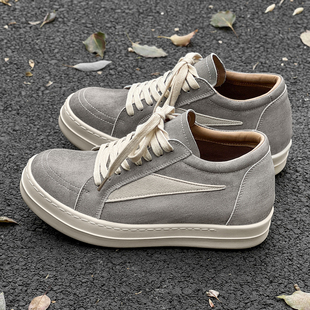 美式鞋子倒三角vibe板鞋男士厚底增高反绒德训鞋低帮休闲鞋情侣款