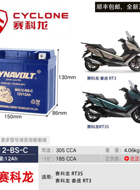宗申赛科龙RX1S RX3S RX4 RZ3S RA2 RG3 RE3 RT3 RC401 RX500电瓶