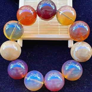 正品 收藏手链文玩孤品珠宝饰品 天然缅甸琥珀精品多宝21mm手串男款