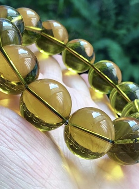 新款缅甸琥珀美爆了绿茶精美霸气18.5cm手串收藏礼品