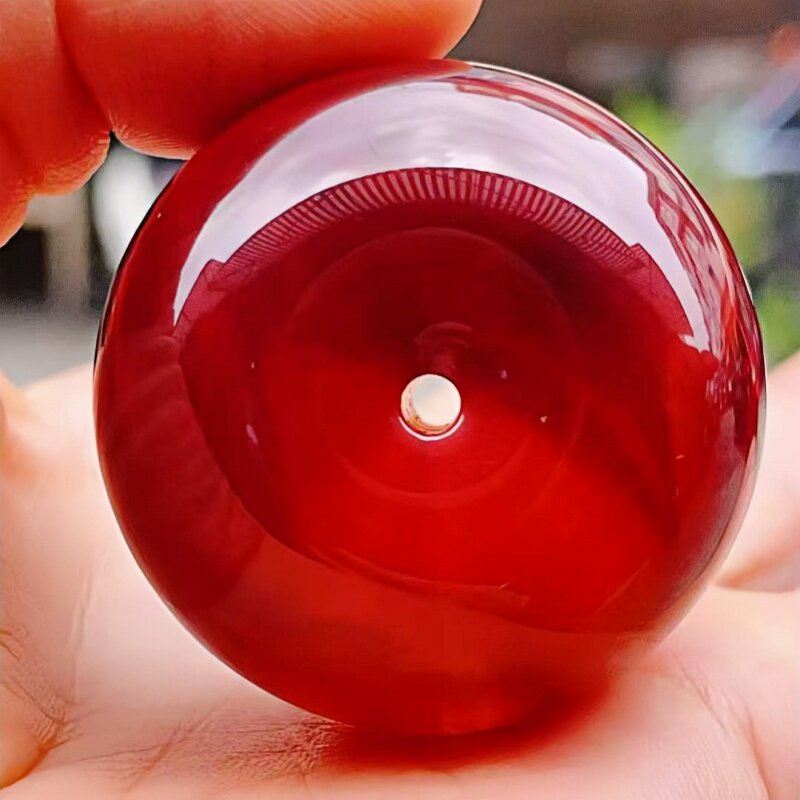 正品天然缅甸原矿优质棕红琥珀 平安扣 吊坠文玩百搭时尚珠宝饰品