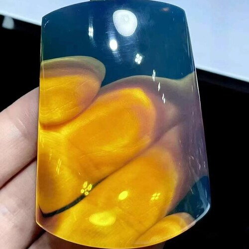 正品天然缅甸琥珀高蓝净水无事牌挂件牌子孤品稀有珠宝饰品