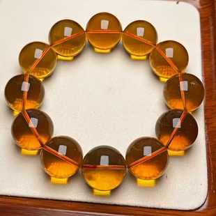 正品 手串文玩稀有珠宝饰品 天然缅甸琥珀原矿精品血茶17mm圆珠男款