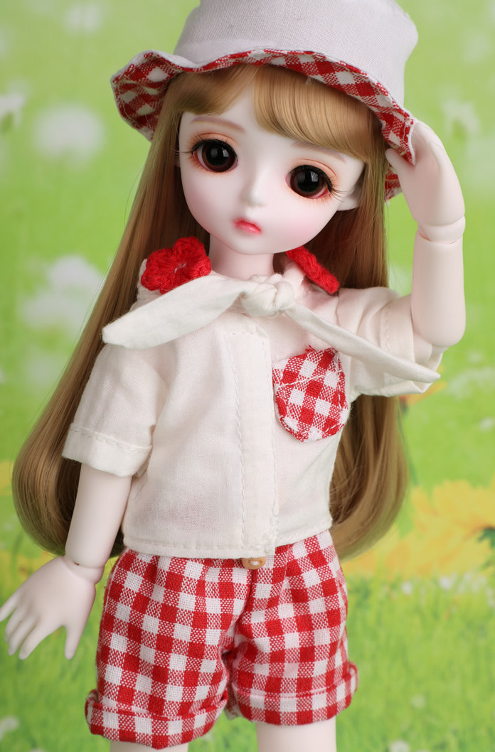sd套装红色bjd娃娃linamiu同款