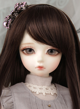 SD娃娃 BJD娃娃 4分女娃 黑色长发女娃 关节玩偶 送眼睛可选