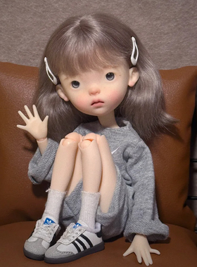bjd娃娃bjd6分特体蓝豆豆呆萌小布sd娃娃bjd素体树脂裸娃化妆礼物